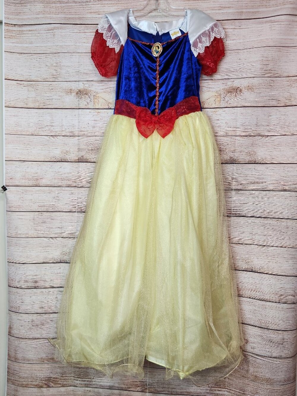 AUTHENTIC Disney Store Snow White Princess Deluxe Dressup Costume Dress SZ 7-10